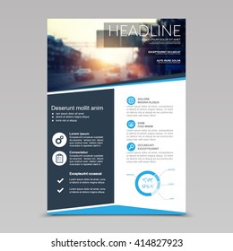 Brochure Flyer design Layout template, size A4, Vector