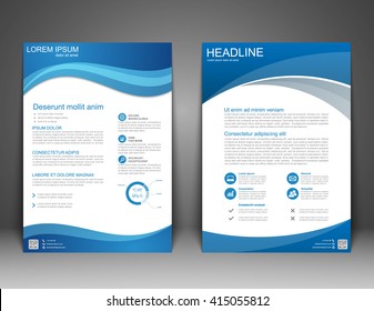 Brochure Flyer design Layout template, size A4, Vector