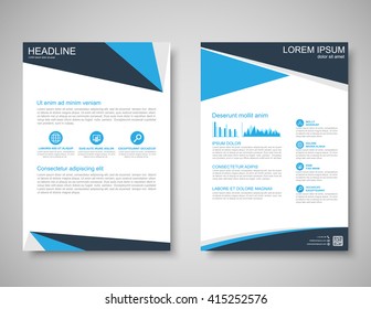Brochure Flyer design Layout template, size A4, Vector