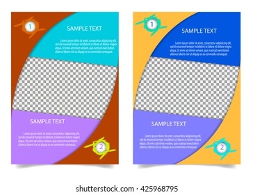 Brochure Flyer design Layout template in A4 size.  Brochure, leaflet, flyer, poster template, vector illustration.