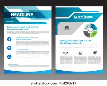 Brochure Flyer design Layout template, size A4, Front page and back page