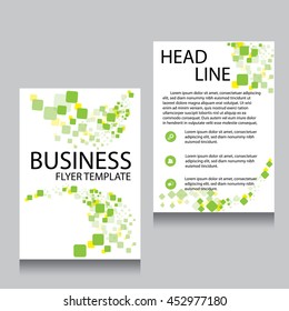 Brochure Flyer design Layout template, Front page and back page, templates, website, Editable vector illustration, Abstract background, A4