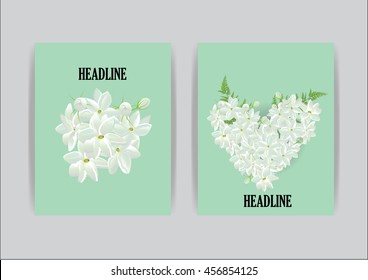 Brochure Flyer design Layout template, size A4,jasmine flower design
Mother day concept