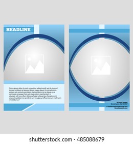 Brochure flyer design layout template A4 front page and back page infographics eps 10