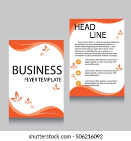 Brochure Flyer design Layout template, Front page and back page, templates, website, Editable vector illustration, Abstract background, A4.