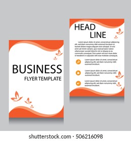 Brochure Flyer design Layout template, Front page and back page, templates, website, Editable vector illustration, Abstract background, A4.