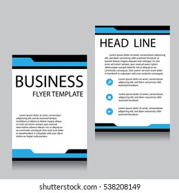 Brochure Flyer design Layout template, Front page and back page, templates, website, Editable vector illustration, Abstract background, A4.