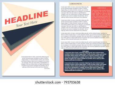 Brochure flyer design layout template size a4, isolated editable image in vector