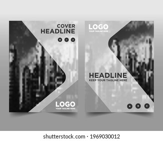 Brochure. Flyer Design. Leaflets Template. Cover Book and Magazine. background for business design, Annual Report Editable Vector illustration, Black and white
