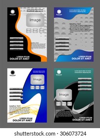 Brochure flyer design set