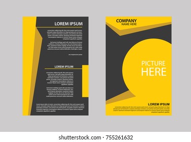Brochure flyer design template with abstract background. Vector illustration