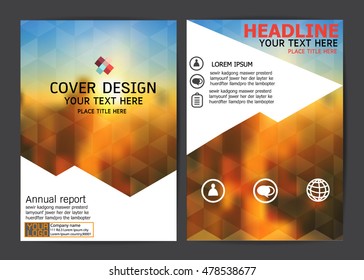 Brochure flyer design template, annual report cover, A4 size