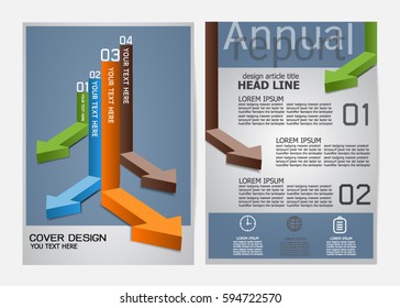 Brochure flyer design template, annual report cover, A4 size
