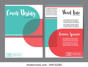 Brochure flyer design template, annual report cover, A4 size
