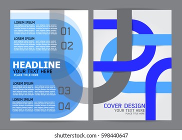 Brochure flyer design template, annual report cover, A4 size