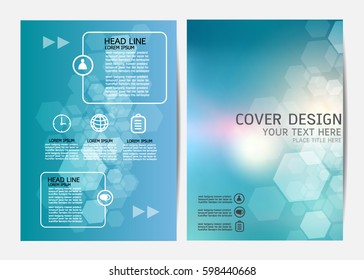 Brochure flyer design template, annual report cover, A4 size