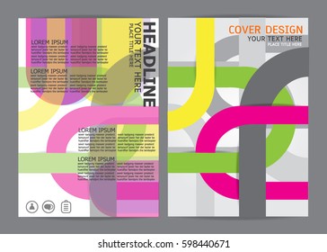 Brochure flyer design template, annual report cover, A4 size