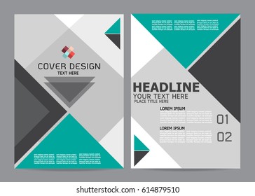 Brochure flyer design template, annual report cover, A4 size