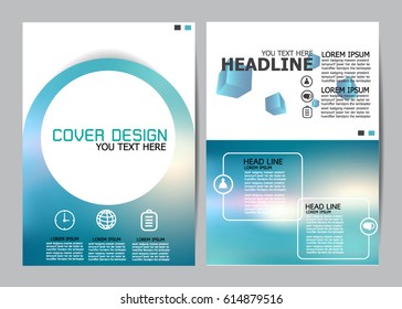 Brochure flyer design template, annual report cover, A4 size