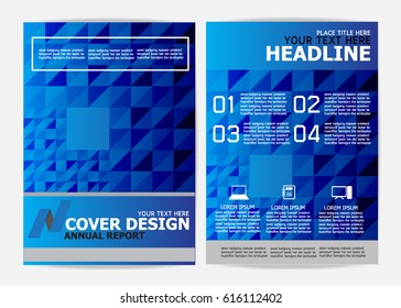 Brochure flyer design template, annual report cover, A4 size