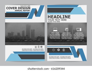 Brochure flyer design template, annual report cover, A4 size