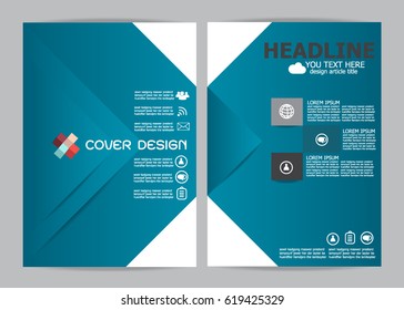 Brochure flyer design template, annual report cover, A4 size
