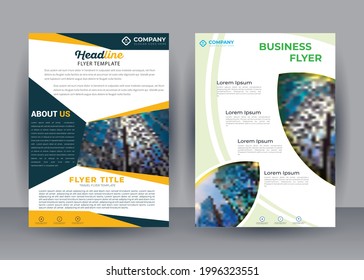 brochure flyer design template. Leaflet cover presentation abstract background for business, magazines, posters,
booklets, banners. Layout in A4 size. Easily editable vector format.