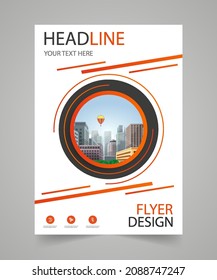 Brochure flyer design template. Leaflet cover presentation, book cover