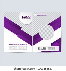 Brochure or flyer design template. With modern concept and transparent background for image or photo. For business promotion or advertising.