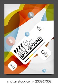 Brochure, flyer design template, modern business web online layout