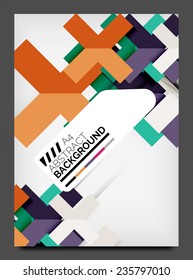 Brochure, flyer design template, modern business web online layout