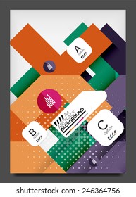 Brochure, flyer design template, modern business web online layout