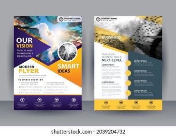 brochure flyer design template vector, Leaflet cover presentation abstract flat background, layout in A4 size
Easily editable vector format.