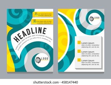 Brochure flyer design template vector in A4 size