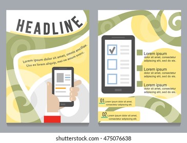 Brochure flyer design template vector in A4 size