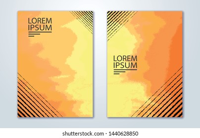 Brochure flyer design, vector background. Bright abstract background.