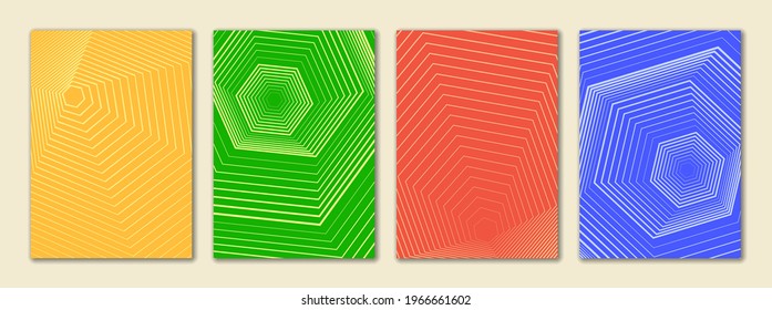 Diseño de folleto de folleto, fondo vectorial. Formato vertical a4. abstracción geométrica multicolor.