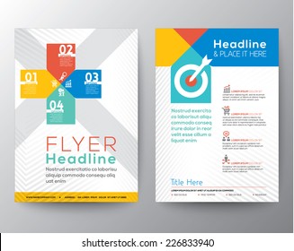 Brochure Flyer graphic design Layout vector template in A4 size