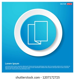 Brochure flyer icon Abstract Blue Web Sticker Button - Free vector icon