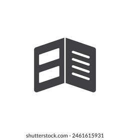 Brochure flyer icon in flat style. Booklet vector illustration on isolated background. Poster sign business concept.