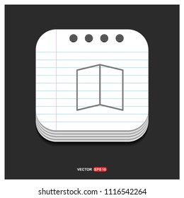 Brochure flyer icon - Free vector icon