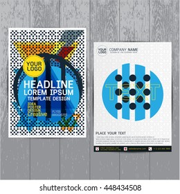 brochure flyer layout in A4 size, Blue annual report design template vector, Leaflet cover presentation abstract flat background, modern, Colorful, Leaflet cover presentation