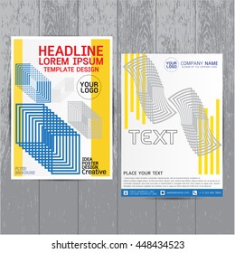 brochure flyer layout in A4 size, Blue annual report design template vector, Leaflet cover presentation abstract flat background, modern, Colorful, Leaflet cover presentation