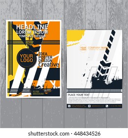 brochure flyer layout in A4 size, Blue annual report design template vector, Leaflet cover presentation abstract flat background, modern, Colorful, Leaflet cover presentation
