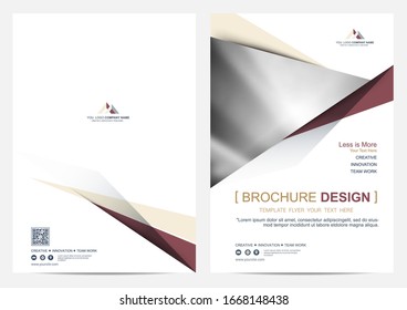 Brochure or flyer layout template, annual report cover design background