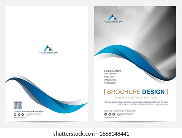 Brochure or flyer layout template, annual report cover design background