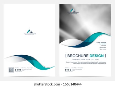 Brochure or flyer layout template, annual report cover design background