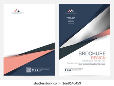 Brochure or flyer layout template, annual report cover design background