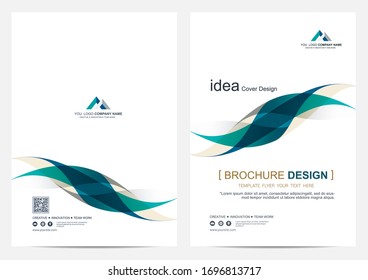 Brochure or flyer layout template, annual report cover design background