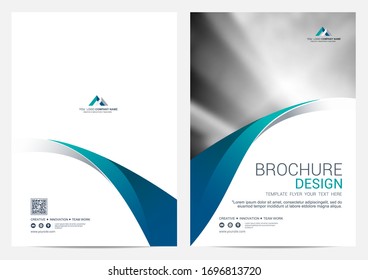 Brochure or flyer layout template, annual report cover design background